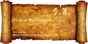 Vidra Mónika névjegykártya