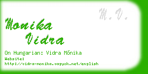 monika vidra business card
